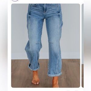 Wild Oak Boutique—Caleb Risen Barrel Jeans—7/28